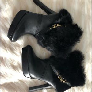 Coach fur booties